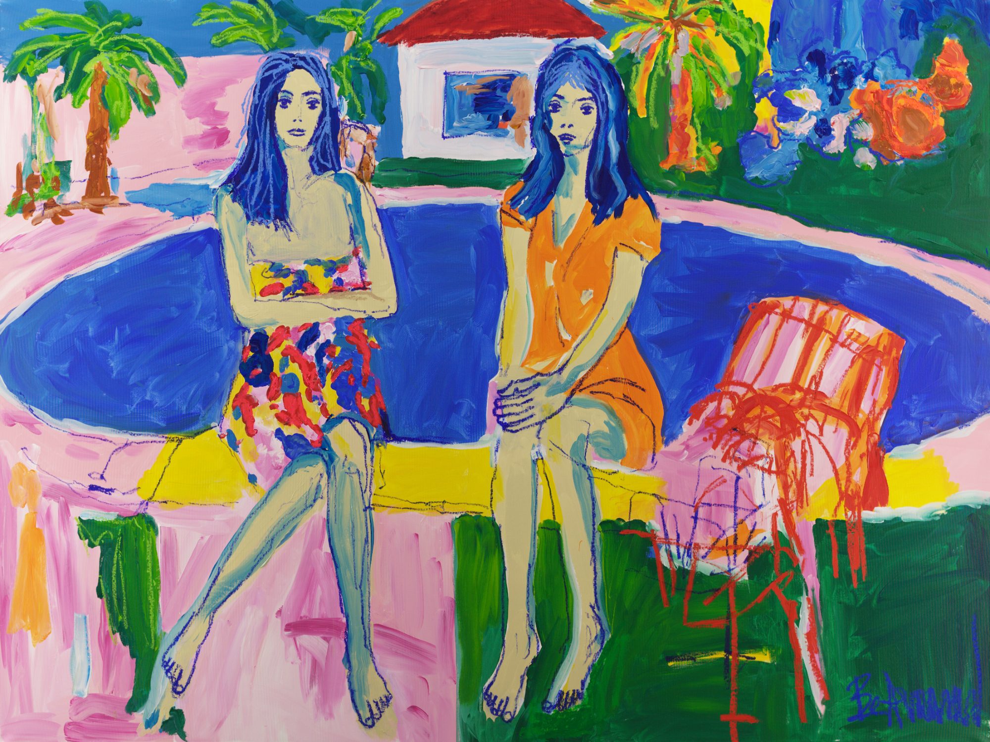 Twin Palms, 2026, 150 × 200 cm — full view | Claus Bertermann